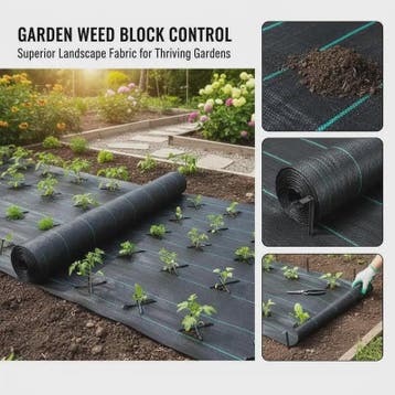 Onkruiddoek 1.2x30.5m - Zware Kwaliteit Geotextiel Bodembede, Verzenden
