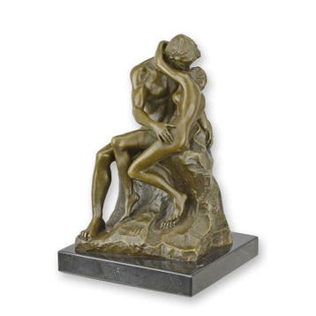 A BRONZE SCULPTURE OF THE KISS (Beeldjes - Decoratie), Verzamelen, Verzenden, Nieuw