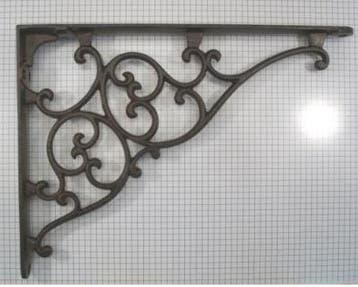 Plankdrager rustiek ijzer geroest 205 x 275 mm, Huis en Inrichting, Woonaccessoires | Wandplanken en Boekenplanken, Verzenden