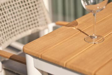 Tuintafel Sandro 180 x 90 cm | Aluminium Frame Wit, Ophalen of Verzenden, Nieuw