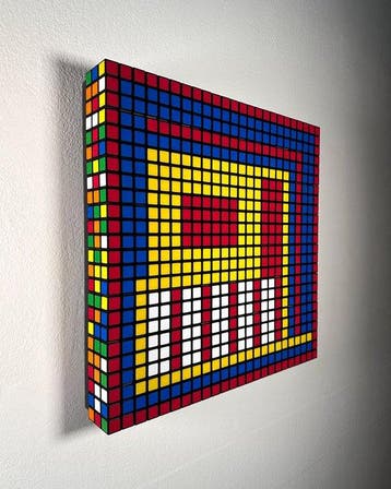 Giovanni Contardi - Rubiks Cube Mosaic - Fioritura I