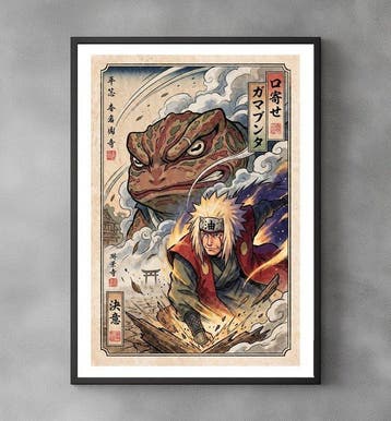 Sato Hageshi - Storm of the Sage - Jiraya Naruto - Signed, Nieuw