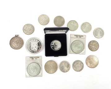 16 diverse (waaronder zilver) munten en penningen, Nederland