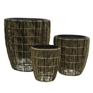 Bloempot | Decoris | Ø 38 cm | 3 stuks, Tuin en Terras, Bloempotten, Verzenden, Nieuw