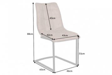 Design sledestoel MIAMI taupe bruin metalen frame mat zwart, Huis en Inrichting, Stoelen, Ophalen of Verzenden, Nieuw