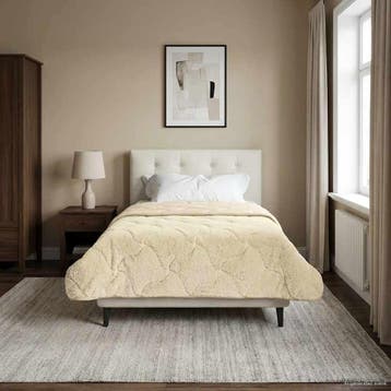 vidaXL Zomer Dekbed Crème 135 x 200 cm Microfiber en Teddy, Verzenden, Nieuw
