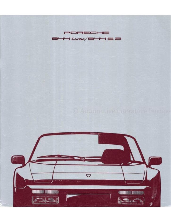 1990 PORSCHE 944 BROCHURE DUITS, Boeken, Auto's | Folders en Tijdschriften, Porsche