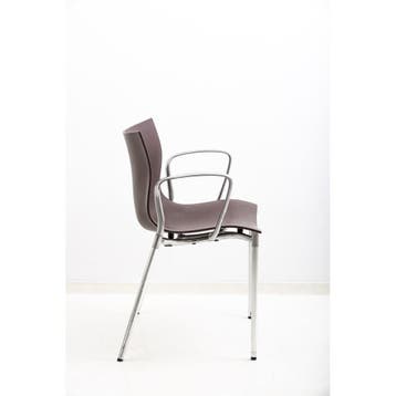 Driade Aleph design stoel Starck wit en bruin gebruikt, Ophalen of Verzenden, Gebruikt, Meubilair