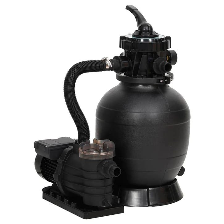 vidaXL Zwembadzandfilter met voorfilter zwart, Tuin en Terras, Zwembad-toebehoren, Nieuw, Verzenden