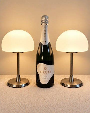 Fabas Luce - Tafellamp (2) - Mushroom - Glas, Staal -