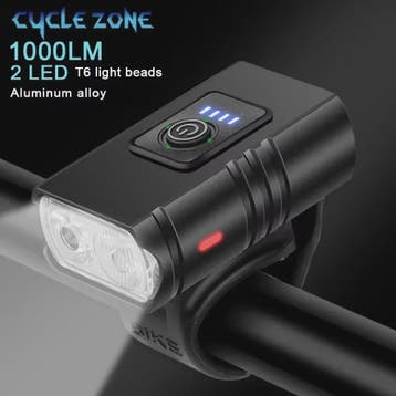 BK02 Fietslamp T6 LED USB Oplaadbaar - 6 Modi MTB Fietsverli, Verzenden, Nieuw