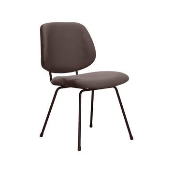 Stoel Bello | Taupe | Fluweel | Zwart Metalen Frame | 2, Verzenden, Nieuw in verpakking