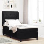 vidaXL Boxspringbed met matras Zwart 200 x 100 cm Fluweel, Verzenden, Nieuw, Zwart, Stof