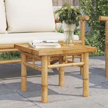 vidaXL Salontafel 45x45x35 cm bamboe, Huis en Inrichting, Minder dan 50 cm, 50 tot 100 cm, Verzenden, Nieuw