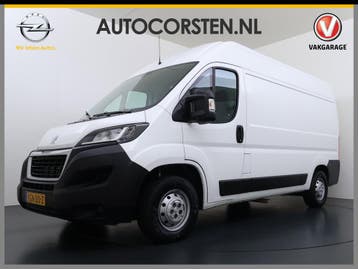 Peugeot Boxer 330 2.2HDi 141PK L2H2 3-Persoons Euro 6 Trekha, Stof, Gebruikt, Euro 6, Wit