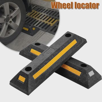 2x Heavy-Duty Wielstop Parkeerstopper met Reflecterende Stri, Auto diversen