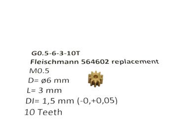 micromotor G0.5-5-2-8T tandwiel voor Lima, Overige merken, Gelijkstroom, Verzenden, Overige typen