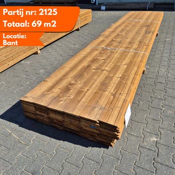 Partij Thermo Vuren Halfhouts Rabat 5100x185-175x19mm, Ophalen of Verzenden, Nieuw