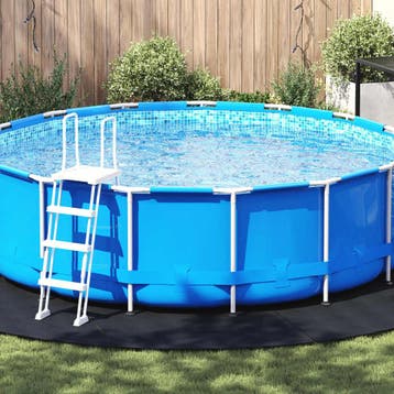 vidaXL Zwembad Grondzeil Ø 500 cm (2 mm) Rond Niet-geweven, Verzenden, Nieuw