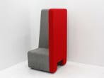 Fauteuil - zitelement Ahrend - grijs gemêleerd - rood -, Werkplek, Ophalen of Verzenden, Gebruikt, Overige typen