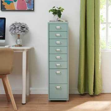 Kantoorkast Kökar op wielen 109x28x41 cm mintgroen [en.casa], Verzenden, Nieuw