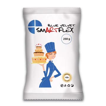 SmartFlex Fondant Blauw Velvet 250g, Hobby en Vrije tijd, Taarten en Cupcakes maken, Verzenden, Nieuw