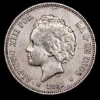 Spanje. Alfonso XIII. 5 Pesetas 1893*93 PGV (Zonder