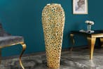 Filigraan design XXL vaas ABSTRACT BLAD 90cm goud, Ophalen of Verzenden, Nieuw