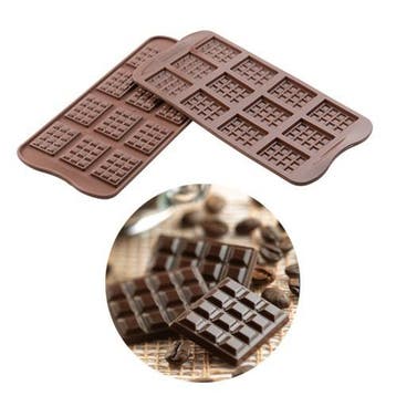 Silikomart Chocolademal Tabletjes (12x) 3,8x2,8 cm, Verzenden, Nieuw