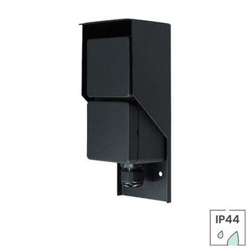 Buitenstopcontact wand | IP44 | 2 stopcontacten | Mat zwart, Verzenden, Nieuw