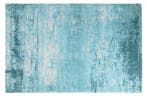 Vintage tapijt MODERN ART 240x160cm turkoois beige gewassen, Ophalen of Verzenden, Nieuw