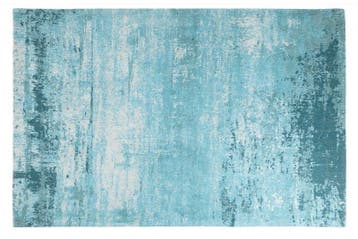 Vintage tapijt MODERN ART 240x160cm turkoois beige gewassen, Huis en Inrichting, Stoffering | Tapijten en Kleden, Ophalen of Verzenden