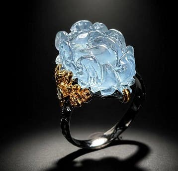 925 zilver zwart gerhodineerd - gedeeltelijk verguld - 25 ct