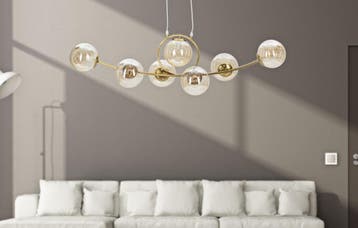 PLAFONDLAMP JAPAN 7 LAMPS CM 115X30X36, Ophalen of Verzenden, Nieuw