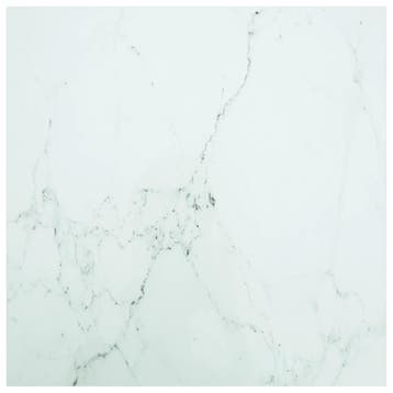 vidaXL Tafelblad 80x80 cm 6 mm gehard glas met marmeren, Verzenden, Nieuw