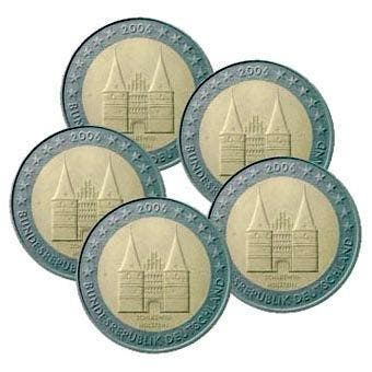 Duitsland 2 Euro Set Schleswig-Holstein 2006 UNC, Verzenden