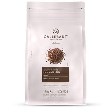 Callebaut Chocoladevlokken Pailletés Puur 1kg, Verzenden, Nieuw