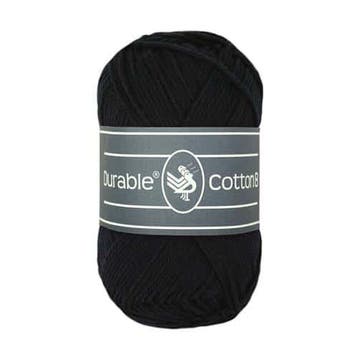 Durable Cotton 8 - 325 Black, Hobby en Vrije tijd, Breien en Haken, Verzenden, Nieuw