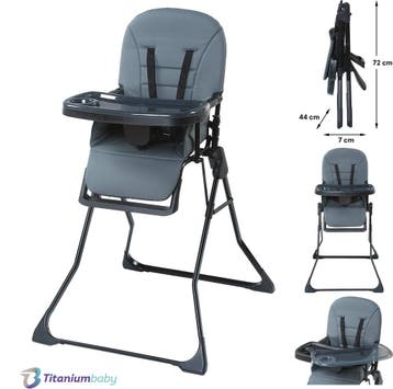 Titaniumbaby Kinderstoel Bistro Charcoal Grey / Eenvoudig, Verzenden, Nieuw