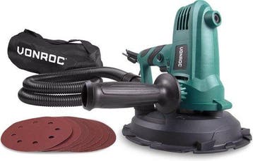 2dekans | VONROC DS501AC Schuurmachine – 750W – Ø180 mm, Ophalen of Verzenden, Zo goed als nieuw