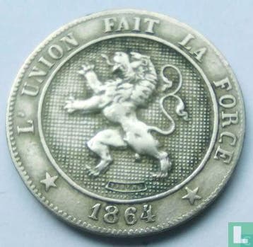 België 5 centimes 1864, Postzegels en Munten, Munten | België, Verzenden, Losse munt
