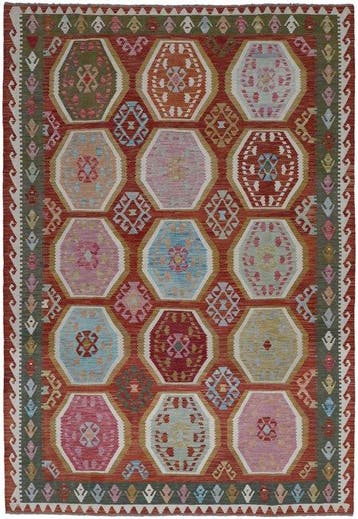 Handgeweven Designer Kelim – Afghan Design - Kelim - 292 cm, Nieuw