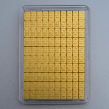 100 x 0,5 Gramm - Goud .999 - ESG / Valcambi SA - Met