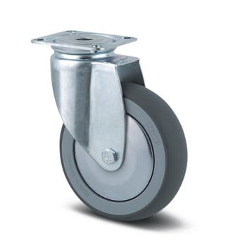 Zwenkwiel 125mm - tente 2470 pjh 125 p50 grijs, Ophalen of Verzenden, Nieuw