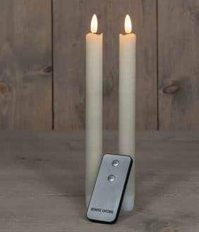 Ledkaars 3d flame candle rustiek ivory old white annas, Ophalen of Verzenden, Nieuw