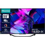 Hisense 55U72KQ - 55 inch 4K Ultra HD 144Hz smart LED TV, LED, Zo goed als nieuw, 100 cm of meer, 4k (UHD)
