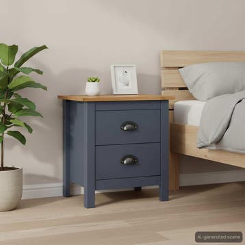 vidaXL Nachtkastje Hill 46x35x49,5 cm massief grenenhout, Minder dan 45 cm, Verzenden, Nieuw, Minder dan 55 cm