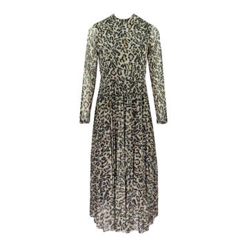 Marc Aurel • midi jurk in luipaard • 36, Kleding | Dames, Jurken, Verzenden, Nieuw, Maat 36 (S), Marc Aurel