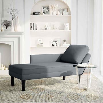 vidaXL Chaise longue met kussen&rechterarmleuning fluweel, Verzenden, Nieuw