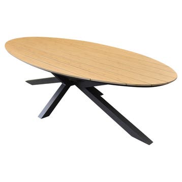 Salvador dining tuintafel ovaal 280x130xH75 cm polywood, Tuin en Terras, Ophalen of Verzenden, Nieuw